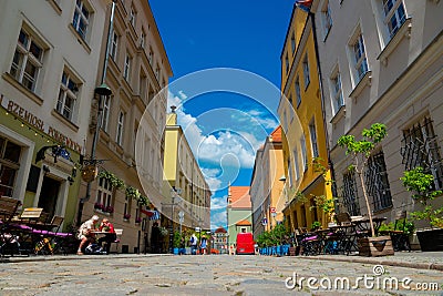 street view of old town, Poznan, Poland Editorial Stock Photo