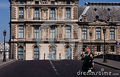 Street view Paris Editorial Stock Photo