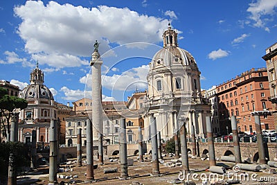 Landmark, ancient, rome, plaza, sky, historic, site, classical, architecture, city, medieval, roman, basilica, tourist, attraction Editorial Stock Photo