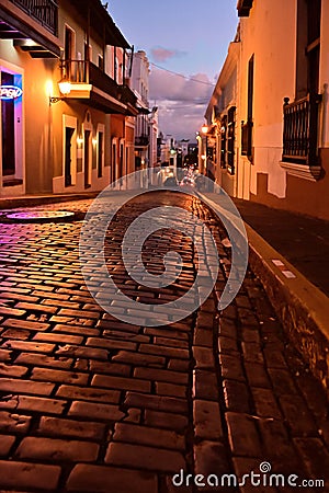 Street view in San Juan, Puerto Rico Stock Photo
