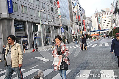 Road, pedestrian, urban, area, street, public, space, infrastructure, town, city, lane, crossing, snapshot, downtown, vehicle, gir Editorial Stock Photo