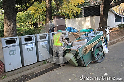 Vehicle, waste, container, containment, motor, car, recycling, automotive, exterior, tree Editorial Stock Photo
