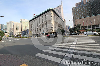 Metropolitan, area, lane, road, neighbourhood, infrastructure, urban, pedestrian, crossing, asphalt, zebra, downtown, town, street Editorial Stock Photo