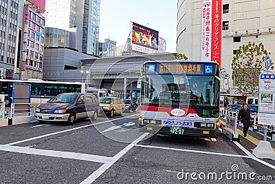 Street view in Tokyo, Japan Editorial Stock Photo