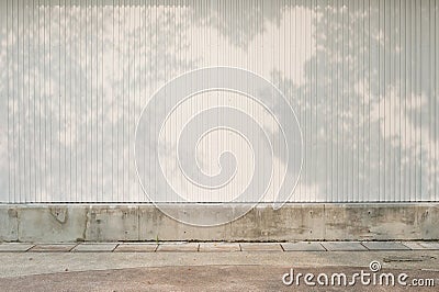 street wall background ,Industrial background, empty grunge urban street with warehouse brick wall Stock Photo