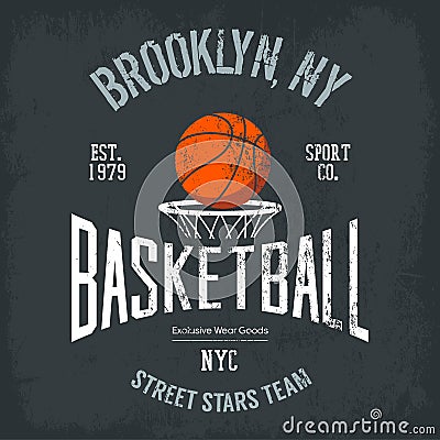 Streetball or urban sport team logo and banner Vector Illustration