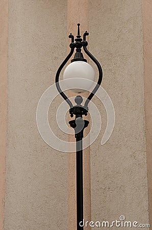 Streetlight metal glass lamp Stock Photo