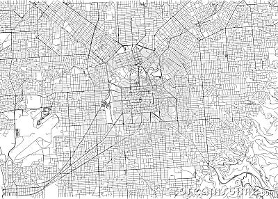 Streets of Adelaide, city map, Australia. Street map Vector Illustration