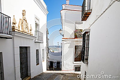 Streets of Arcos de la frontera, pueblos blancos region, Andalusia, Spain, Europe Stock Photo
