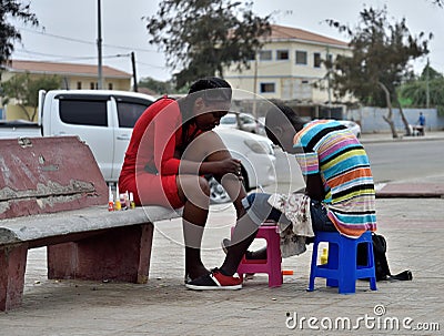 Streets of Benguela. Angola. Editorial Stock Photo