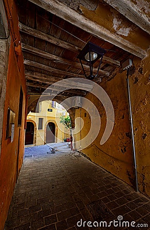 Streets of Chania old town , Crete Stock Photo