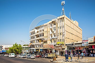 In the streets of costal city Aqaba in Jordan Editorial Stock Photo