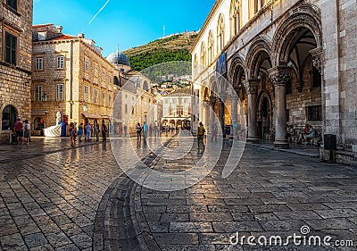 Streets of Dubrovnik. Croatia. Editorial Stock Photo