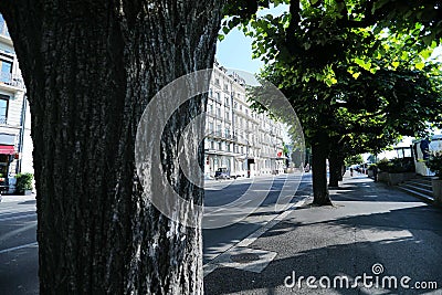 Streets in Geneva, Switzerland Editorial Stock Photo