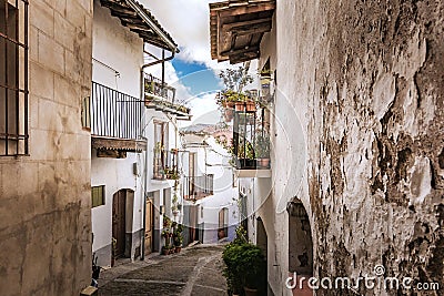 Streets of Guadalupe in CÃ¡ceres Extremadura, Spain Stock Photo