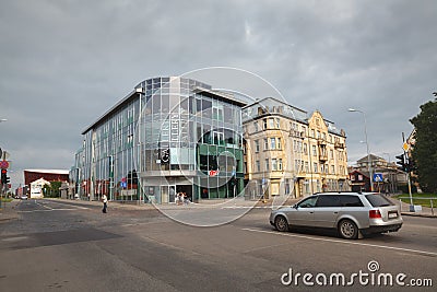 Streets of Liepaja, Latvia Editorial Stock Photo