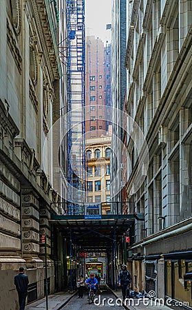 Streets of New York Wall Street Editorial Stock Photo