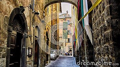 Streets of Orvieto, Umbria, Italy Stock Photo