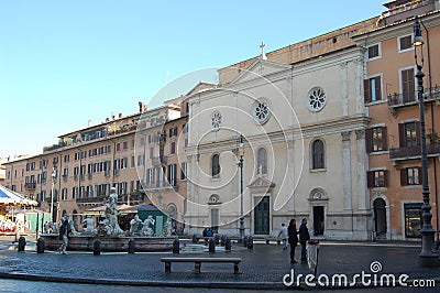 Streets of Rome. Christmas holidays in Italy. Editorial Stock Photo