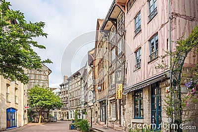 In the streets of Rouen in France Editorial Stock Photo