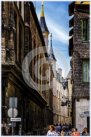 The streets of Rouen, Normandy, France Editorial Stock Photo