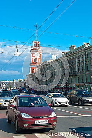 Streets of Saint Petersburg Editorial Stock Photo