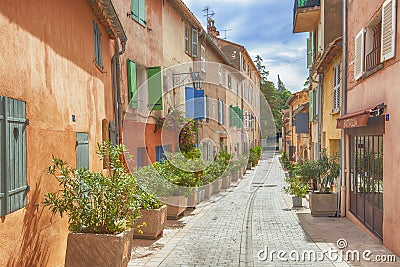the streets of Saint-Tropez Editorial Stock Photo