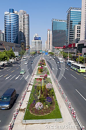 Streets of Shanghai Editorial Stock Photo