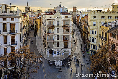 Streets of Valencia Stock Photo