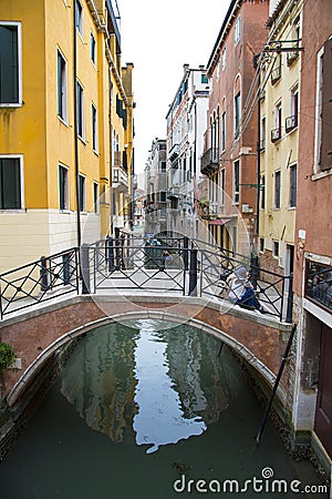 Streets of Venice, Italy. Stock Photo