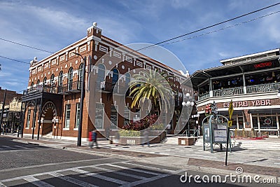 The streets of Ybor City in Tampa, Florida Editorial Stock Photo