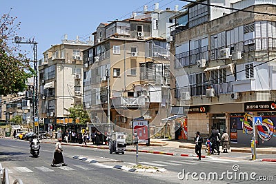 Streetview Chason Ish Street, Bnei Brak Editorial Stock Photo
