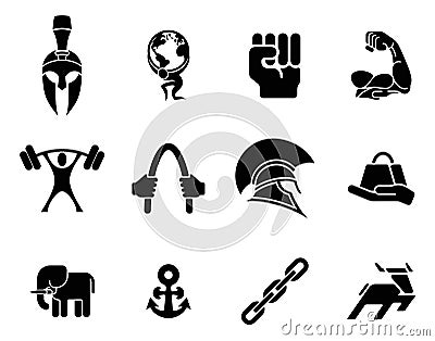 Strength icons Vector Illustration