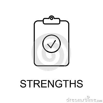 strengths line icon. Element of human resources signs with name for mobile concept and web apps. Thin line strengths line icon can Stock Photo