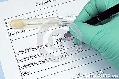 Strep Culture Test Stock Photo