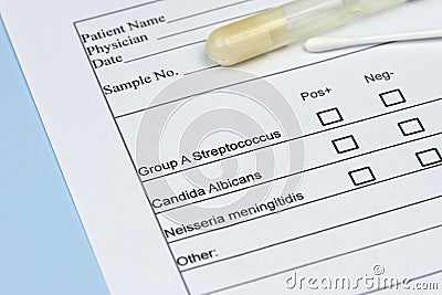 Strep Culture Test Stock Photo