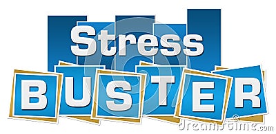 Stress Buster Blue Stripes Squares Stock Photo