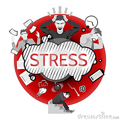 Stress Concept Illustration Vector Illustration