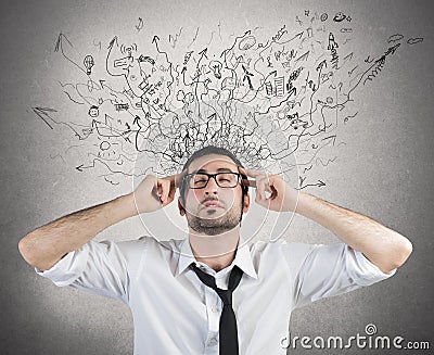 Stress and confusion Stock Photo
