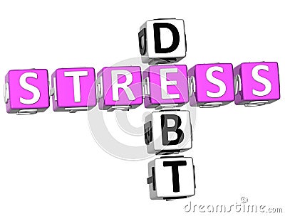 Stress Debt Crossword Stock Photo