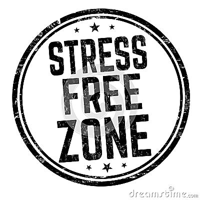 Stress free zone sign or stamp Vector Illustration