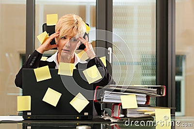 Stress im BÃ¼ro - Multitasking Stock Photo