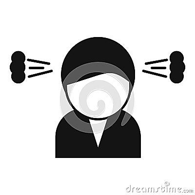 Stress late worker icon simple vector. Ready active for sleep Stock Photo