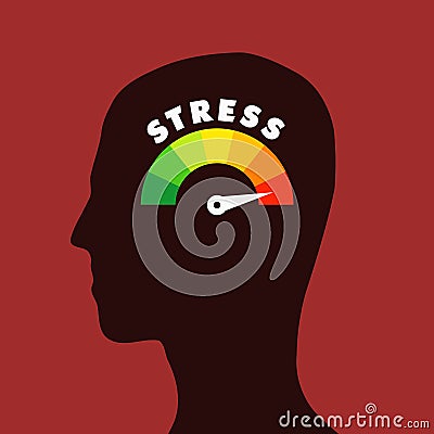 Stress level person illustration Vector Illustration