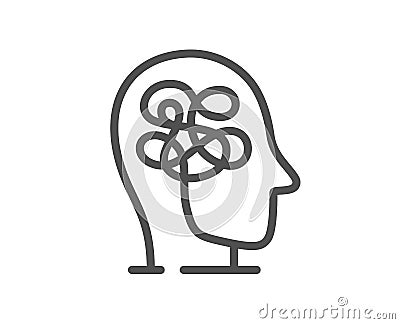 Stress line icon. Confused mind sign. Vector Vector Illustration