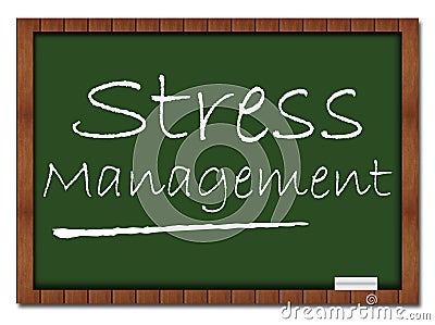 Stress Management - Classroom Board Stock Photo