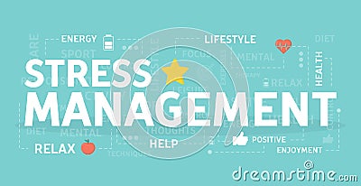 Stress management concept. Vector Illustration