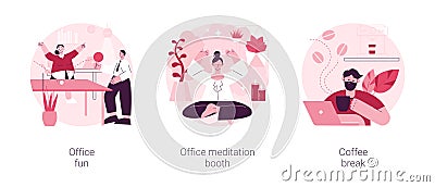 Stress management at work abstract concept vector illustrations. Vector Illustration