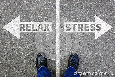 Stress stressed relax relaxed health businessman business concept problem Stock Photo