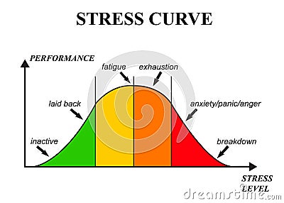 Stress Curve Chart Vector Illustration